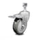 Service Caster 4 Inch Gray Polyurethane Wheel Swivel 12mm Stem Caster with Total Lock Brake SCC-TSTTL20S414-PPUB-M1215 - alternate 1